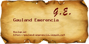 Gauland Emerencia névjegykártya